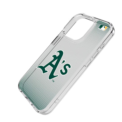 Oakland Athletics Linen Clear Phone Case for Apple iPhone