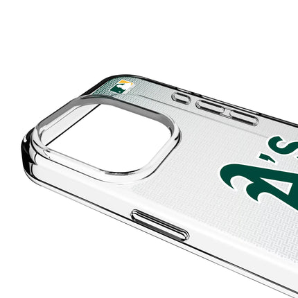 Oakland Athletics Linen Clear Phone Case for Apple iPhone