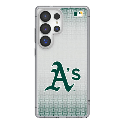 Oakland Athletics Linen Clear Phone Case for Samsung Galaxy