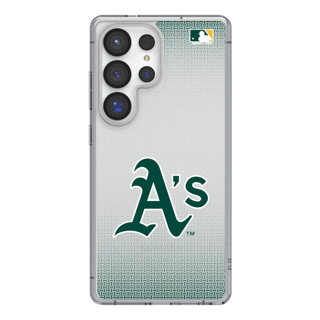 Oakland Athletics Linen Clear Phone Case for Samsung Galaxy