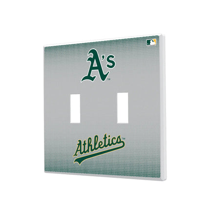 Oakland Athletics Linen Hidden-Screw Light Switch Plate