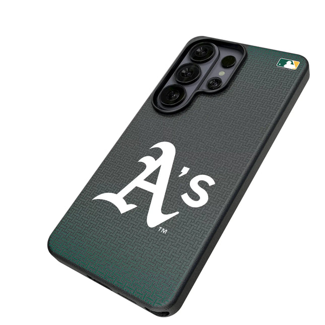 Oakland Athletics Linen MagSafe Compatible Phone Case for Samsung Galaxy