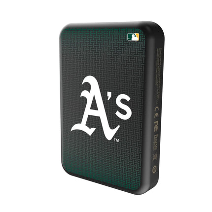 Oakland Athletics Linen Wireless Mag Power Bank