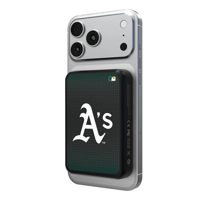 Oakland Athletics Linen Wireless Mag Power Bank