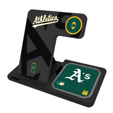 Oakland Athletics Monocolor Tilt 3 in 1 Charging Station