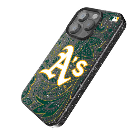 Oakland Athletics Paisley Black Bling Phone Case for Apple iPhone