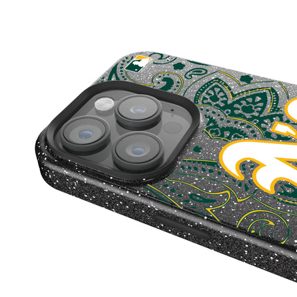 Oakland Athletics Paisley Black Bling Phone Case for Apple iPhone