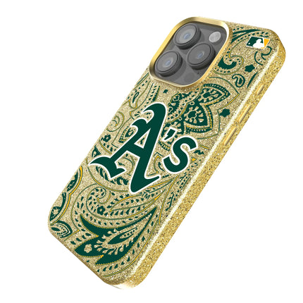 Oakland Athletics Paisley Bling Phone Case for Apple iPhone