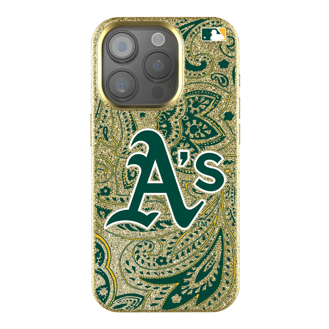 Oakland Athletics Paisley Bling Phone Case for Apple iPhone