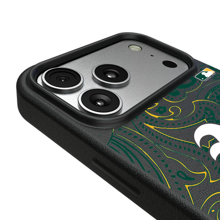 Oakland Athletics Paisley MagSafe Compatible Phone Case for Apple iPhone