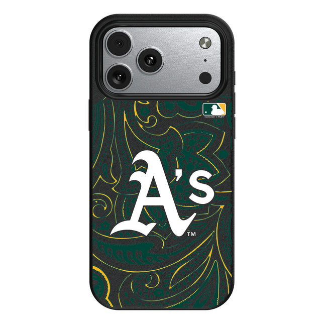 Oakland Athletics Paisley MagSafe Compatible Phone Case for Apple iPhone