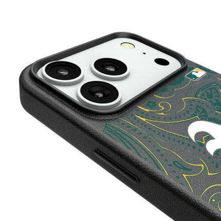 Oakland Athletics Paisley MagSafe Compatible Phone Case for Apple iPhone