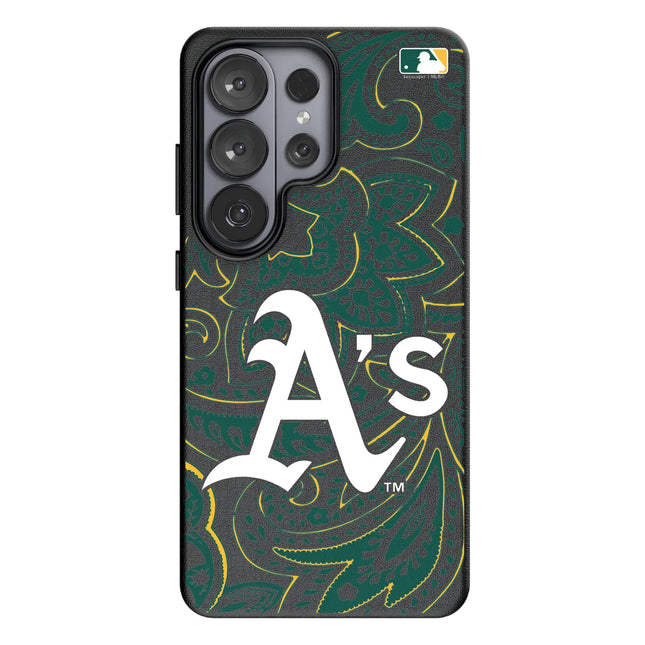 Oakland Athletics Paisley MagSafe Compatible Phone Case for Samsung Galaxy