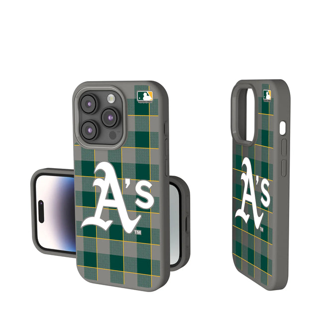 Oakland Athletics Plaid Soft Touch Phone Case for Apple iPhone