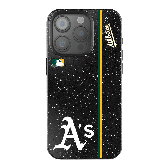 Oakland Athletics Sidebar Black Bling Phone Case for Apple iPhone