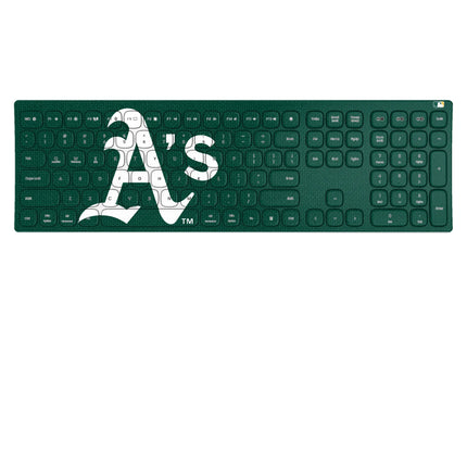 Oakland Athletics Solid Curved Wireless Keyboard
