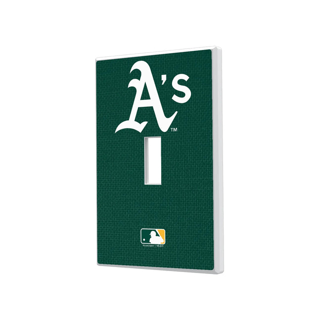 Oakland Athletics Solid Hidden-Screw Light Switch Plate