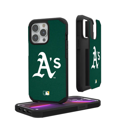 Oakland Athletics Solid Rugged Phone Case for Apple iPhone