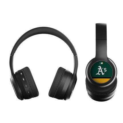 Oakland Athletics Stripe Wireless Over-Ear BT Headphones With Case
