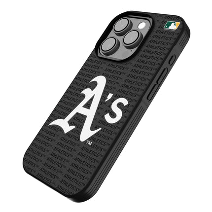 Oakland Athletics Text Backdrop Bump Phone Case for Apple iPhone