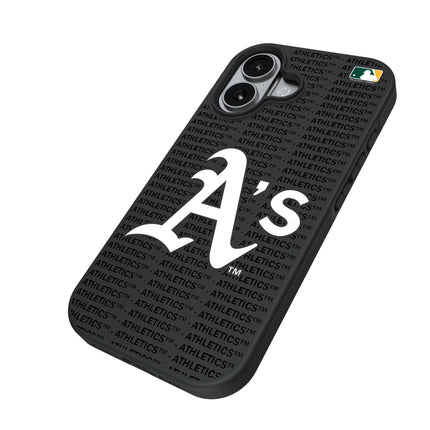 Oakland Athletics Text Backdrop Bump Phone Case for Apple iPhone