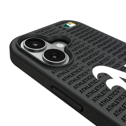 Oakland Athletics Text Backdrop Bump Phone Case for Apple iPhone