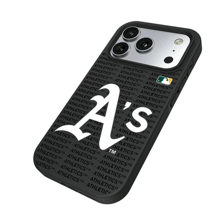 Oakland Athletics Text Backdrop Bump Phone Case for Apple iPhone