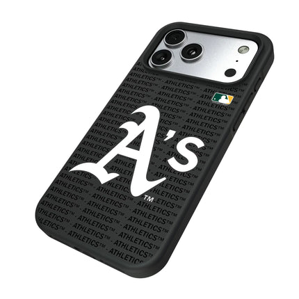 Oakland Athletics Text Backdrop Bump Phone Case for Apple iPhone