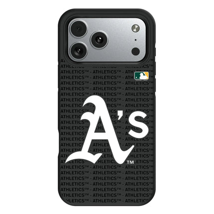 Oakland Athletics Text Backdrop Bump Phone Case for Apple iPhone