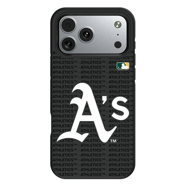 Oakland Athletics Text Backdrop Bump Phone Case for Apple iPhone
