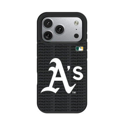 Oakland Athletics Text Backdrop Bump Phone Case for Apple iPhone