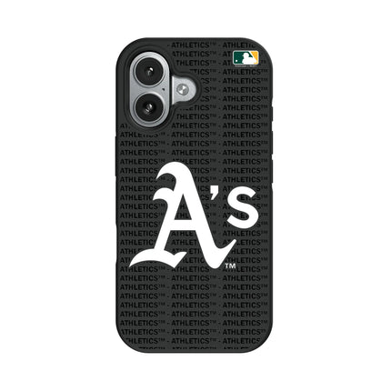 Oakland Athletics Text Backdrop Bump Phone Case for Apple iPhone