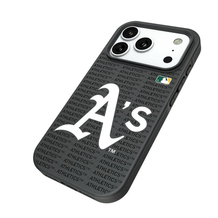 Oakland Athletics Text Backdrop Bump Phone Case for Apple iPhone