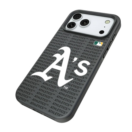 Oakland Athletics Text Backdrop Bump Phone Case for Apple iPhone