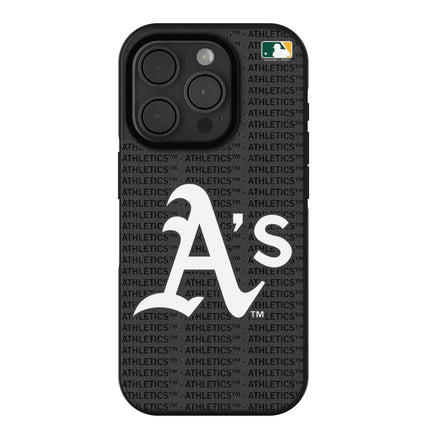 Oakland Athletics Text Backdrop Bump Phone Case for Apple iPhone