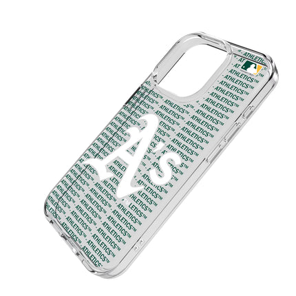 Oakland Athletics Text Backdrop Clear Phone Case for Apple iPhone