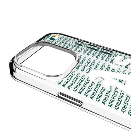 Oakland Athletics Text Backdrop Clear Phone Case for Apple iPhone