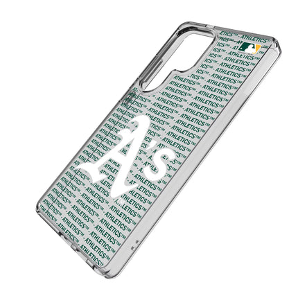 Oakland Athletics Text Backdrop Clear Phone Case for Samsung Galaxy