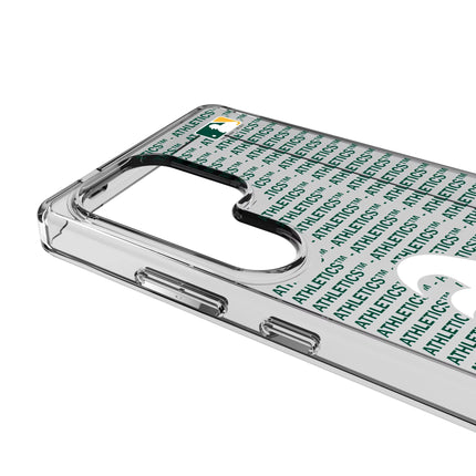 Oakland Athletics Text Backdrop Clear Phone Case for Samsung Galaxy