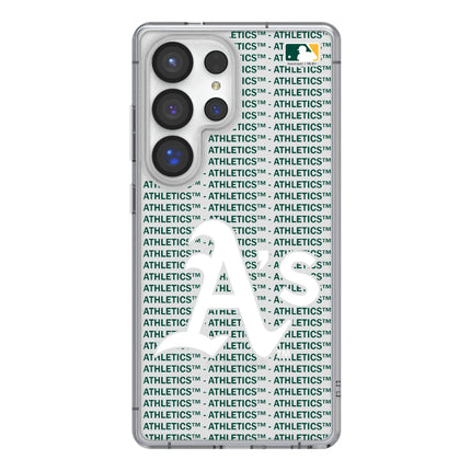Oakland Athletics Text Backdrop Clear Phone Case for Samsung Galaxy