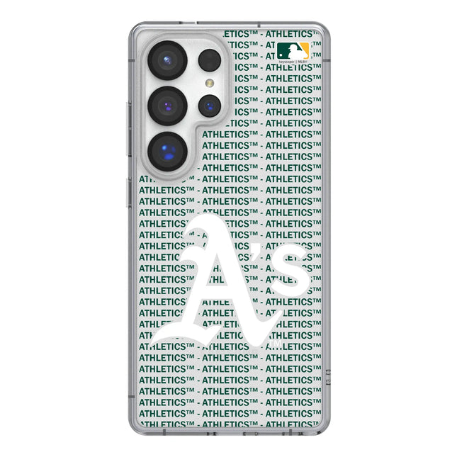 Oakland Athletics Text Backdrop Clear Phone Case for Samsung Galaxy