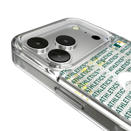 Oakland Athletics Text Backdrop Glitter Phone Case for Apple iPhone