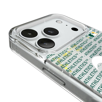 Oakland Athletics Text Backdrop Glitter Phone Case for Apple iPhone