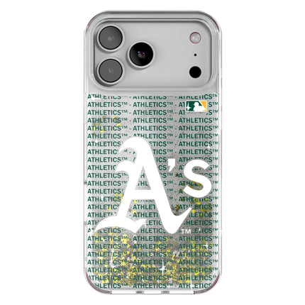 Oakland Athletics Text Backdrop Glitter Phone Case for Apple iPhone