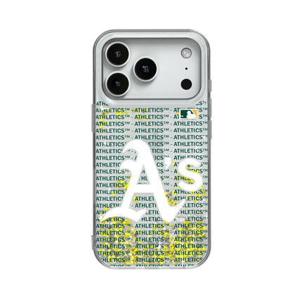 Oakland Athletics Text Backdrop Glitter Phone Case for Apple iPhone