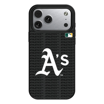 Oakland Athletics Text Backdrop MagSafe Compatible Phone Case for Apple iPhone
