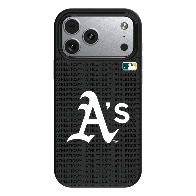 Oakland Athletics Text Backdrop MagSafe Compatible Phone Case for Apple iPhone