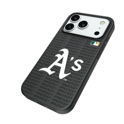 Oakland Athletics Text Backdrop MagSafe Compatible Phone Case for Apple iPhone