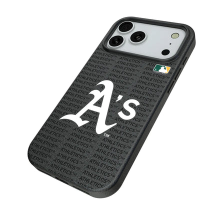 Oakland Athletics Text Backdrop MagSafe Compatible Phone Case for Apple iPhone