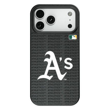 Oakland Athletics Text Backdrop MagSafe Compatible Phone Case for Apple iPhone